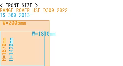 #RANGE ROVER HSE D300 2022- + IS 300 2013-